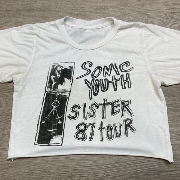 Sonic Youth Sister 87 Tour Reprint Crop Top Single Stitch Size Small - Picture 2 of 10